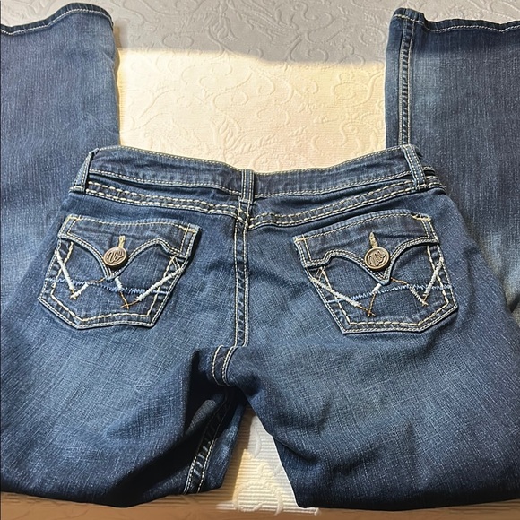 Wrangler Dark Blue Boot Cut Jeans. 7/8x 34. - Picture 8 of 11